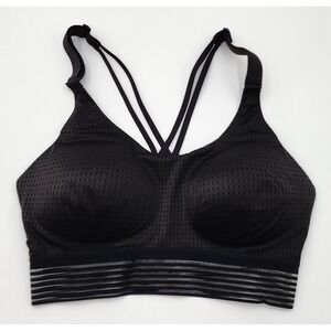 Victoria's Secret Lightweight‎ Sports Bra Padded Strappy Back Black 32D